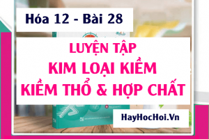 Bài tập luyện tập tính chất hóa học của kim loại kiềm, kiềm thổ và hợp chất - Hóa 12 bài 28